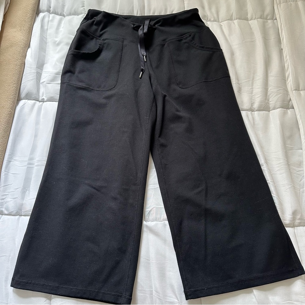 Zella Black Yoga Activewear Black Crop Pants